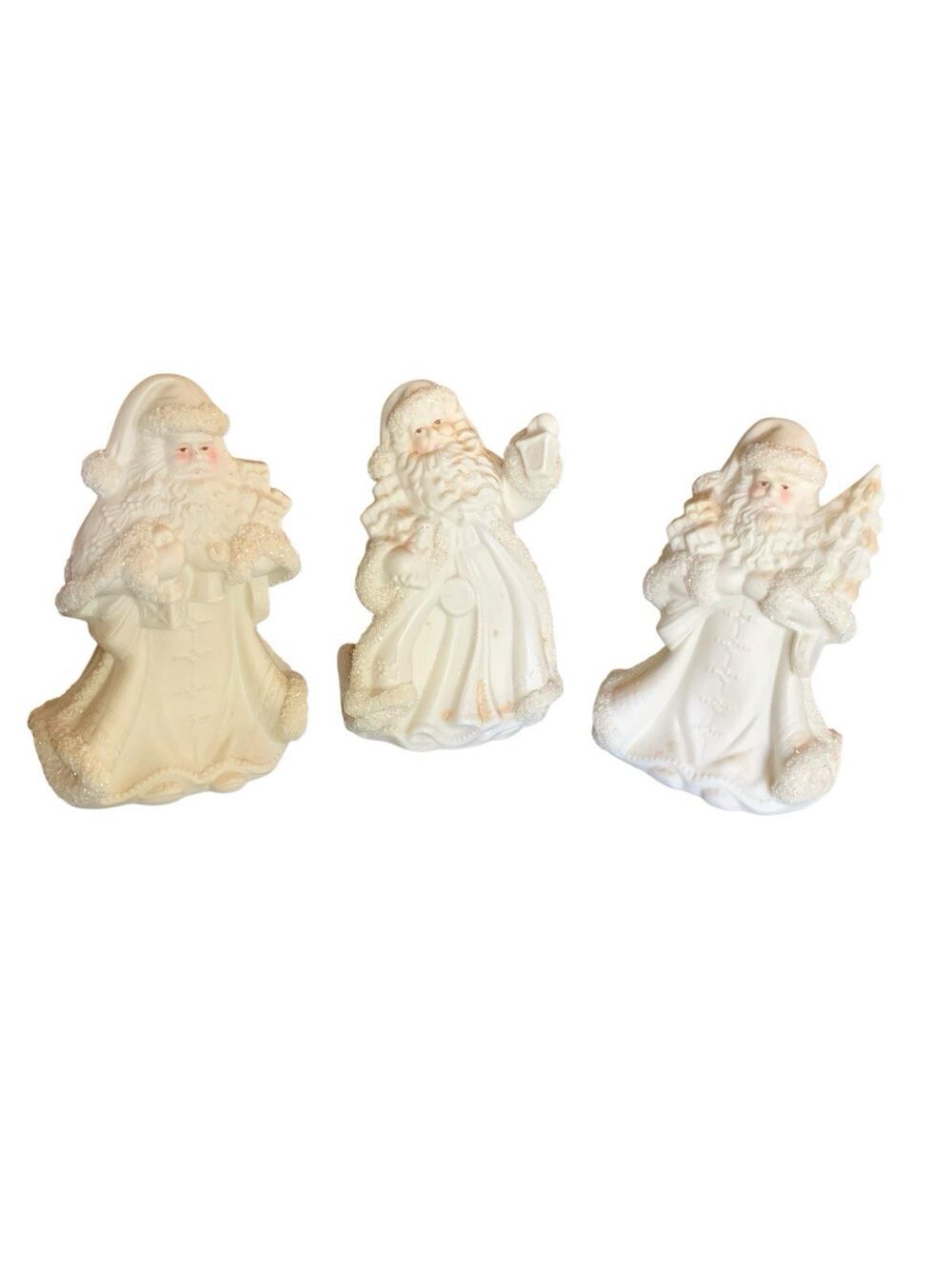 Lot Of 3 K's Collection 6" Santa Figurines Bearing Gifts